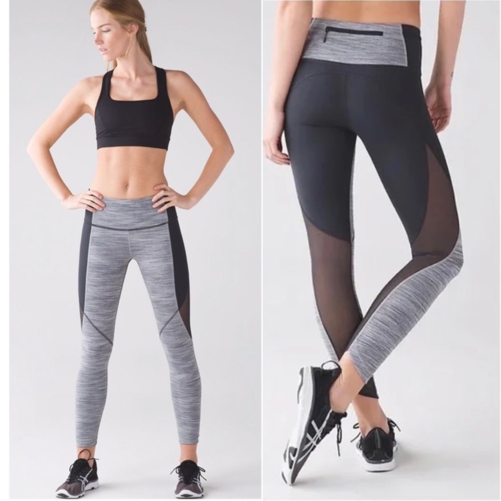 Lululemon Run With The‎ Sun Tights Black Grey - Picture 4 of 12